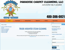 Tablet Screenshot of paradisecarpetcleaningaz.com